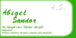 abigel sandor business card