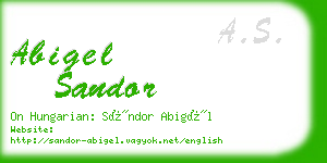 abigel sandor business card